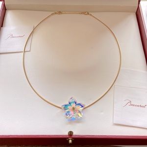 Authentic Baccarat 14k solid gold rare neckace. Adjustable length with tag & box